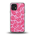 acid smiles bubblegum pink edition back phone cover | glass case for nothing phone 1
