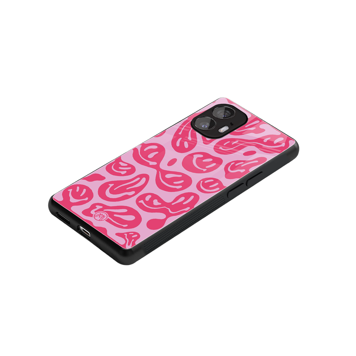 acid smiles bubblegum pink edition back phone cover | glass case for nothing phone 2