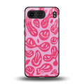 acid smiles bubblegum pink edition back phone cover | glass case for oneplus nord 4