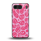 acid smiles bubblegum pink edition back phone cover | glass case for oneplus nord 4