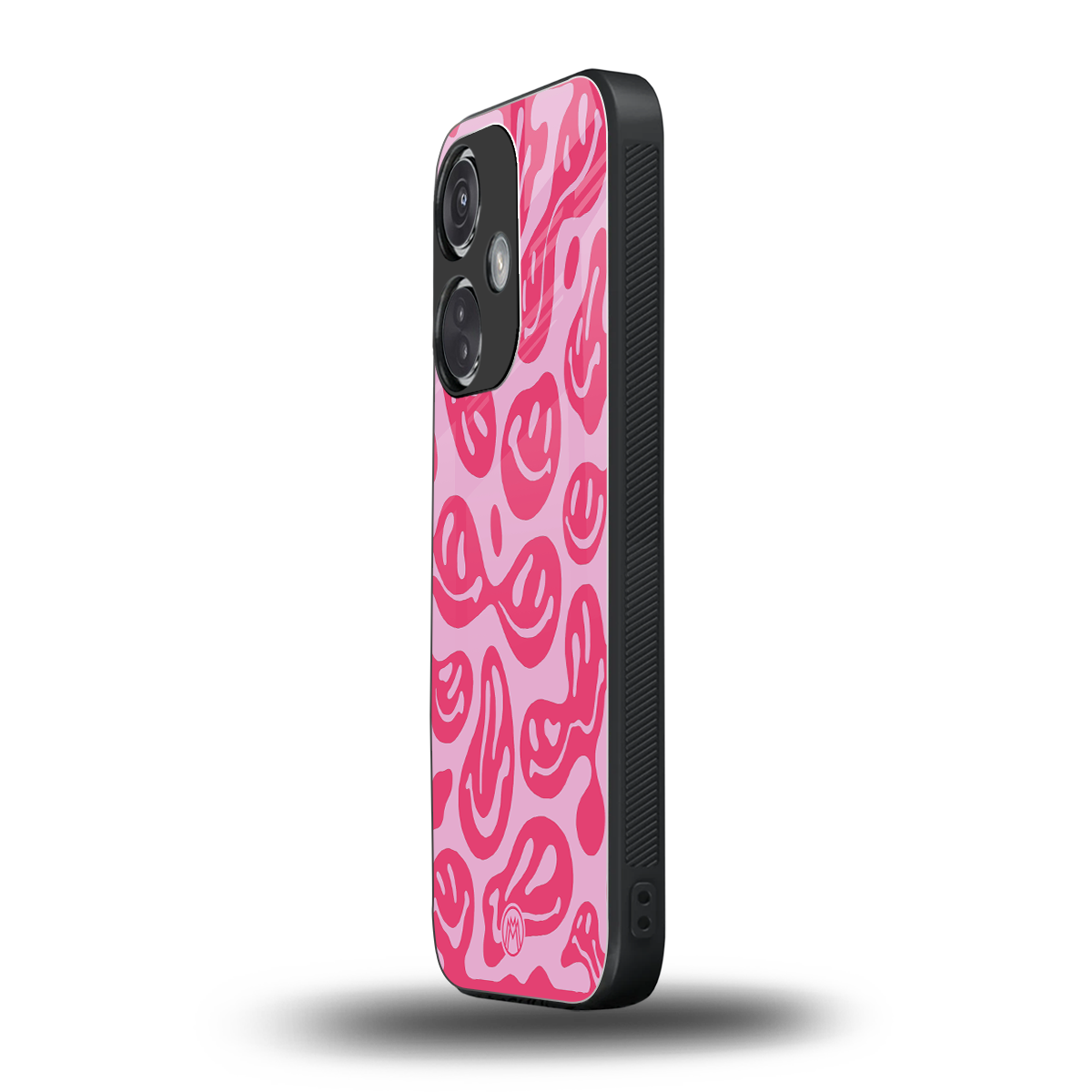 acid smiles bubblegum pink edition back phone cover | glass case for oneplus nord ce 3