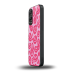 acid smiles bubblegum pink edition back phone cover | glass case for oneplus nord ce 4 lite