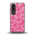 acid smiles bubblegum pink edition back phone cover | glass case for oneplus nord ce 4