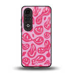 acid smiles bubblegum pink edition back phone cover | glass case for oneplus nord ce 4