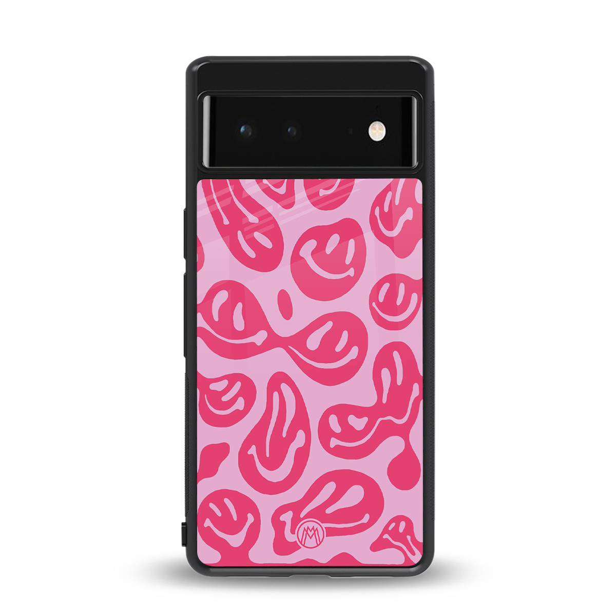 acid smiles bubblegum pink edition back phone cover | glass case for google pixel 6