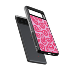 acid smiles bubblegum pink edition back phone cover | glass case for google pixel 6