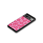 acid smiles bubblegum pink edition back phone cover | glass case for google pixel 7 pro