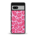 acid smiles bubblegum pink edition back phone cover | glass case for Google Pixel 7