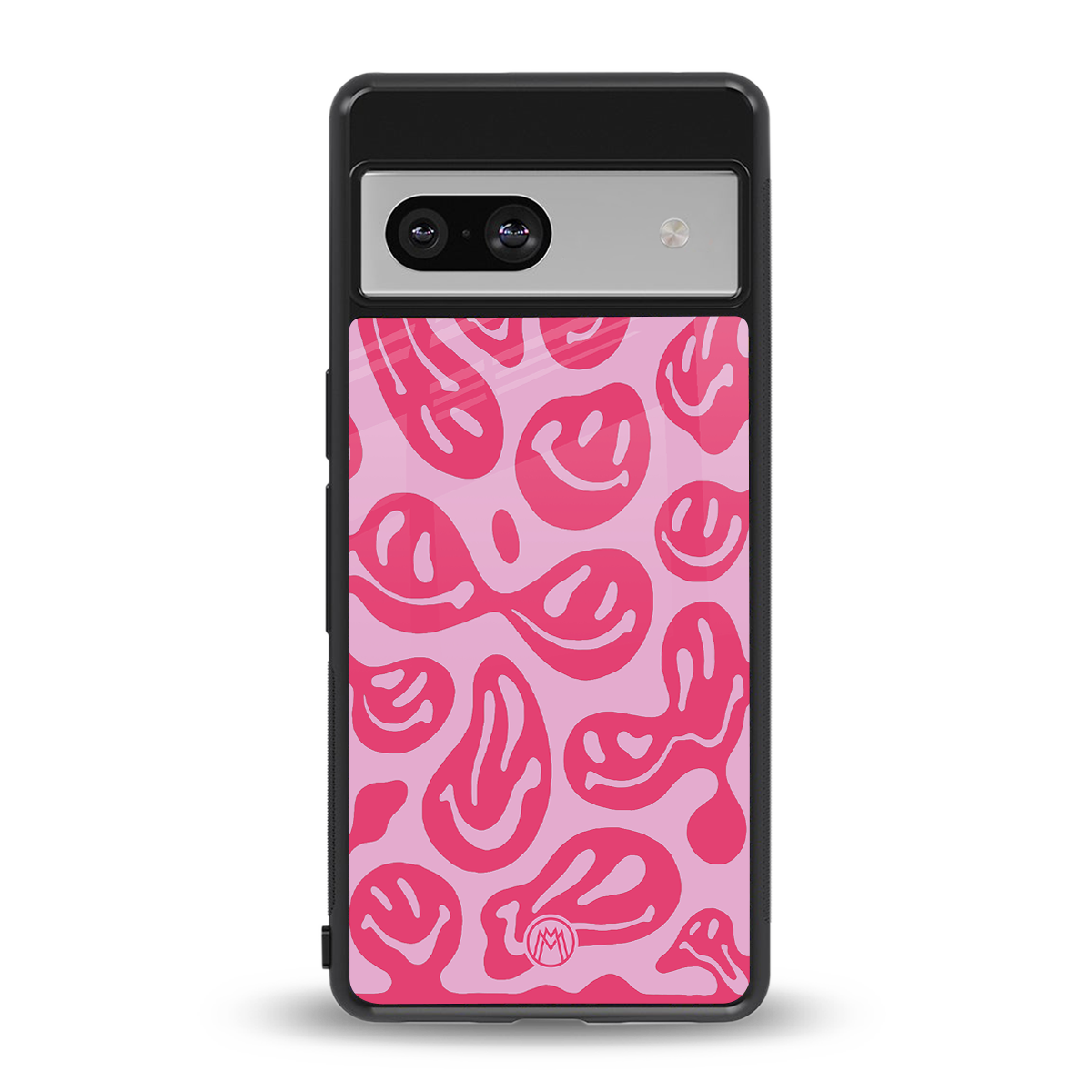 acid smiles bubblegum pink edition back phone cover | glass case for Google Pixel 7A