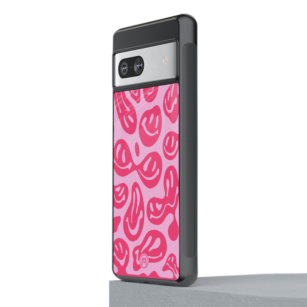 acid smiles bubblegum pink edition back phone cover | glass case for Google Pixel 7