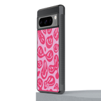 acid smiles bubblegum pink edition back phone cover | glass case for google pixel 8 pro