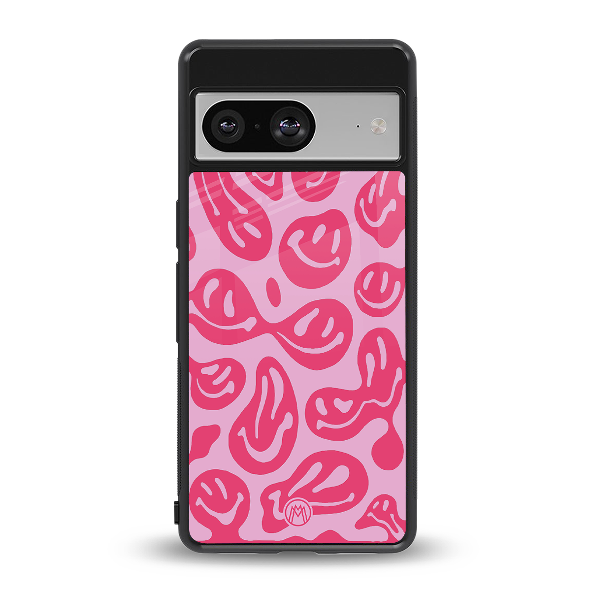 acid smiles bubblegum pink edition back phone cover | glass case for Google Pixel 8