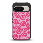 acid smiles bubblegum pink edition back phone cover | glass case for google pixel 9