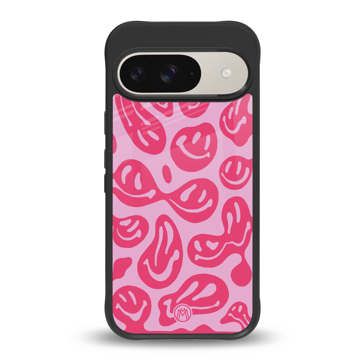 acid smiles bubblegum pink edition back phone cover | glass case for google pixel 9