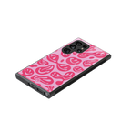 acid smiles bubblegum pink edition back phone cover | glass case for samsung galaxy s24 ultra