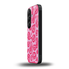acid smiles bubblegum pink edition back phone cover | glass case for samsung galaxy s23