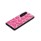 acid smiles bubblegum pink edition back phone cover | glass case for samsung galaxy s24
