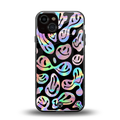 acid smiles chromatic edition back phone cover | glass case for iphone 13