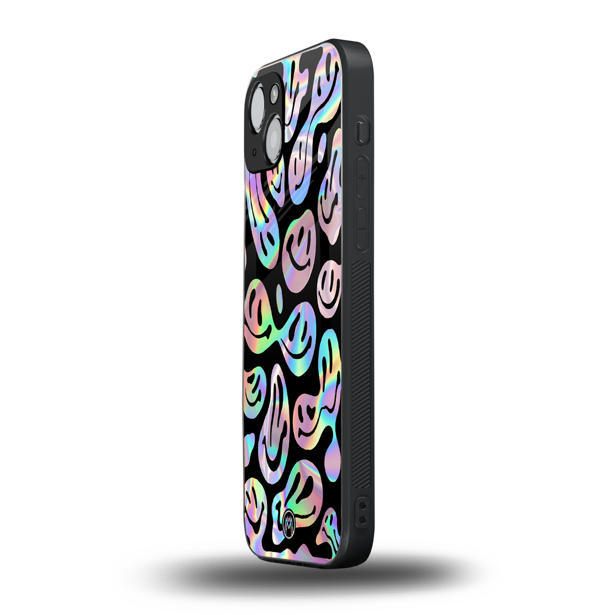 acid smiles chromatic edition back phone cover | glass case for iphone 13