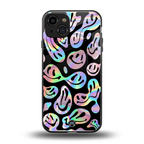 acid smiles chromatic edition back phone cover | glass case for iphone 14