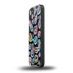 acid smiles chromatic edition back phone cover | glass case for iphone 14