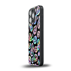 acid smiles chromatic edition back phone cover | glass case for iphone 16 pro