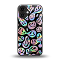 acid smiles chromatic edition back phone cover | glass case for iphone 16