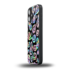 acid smiles chromatic edition back phone cover | glass case for iphone 16
