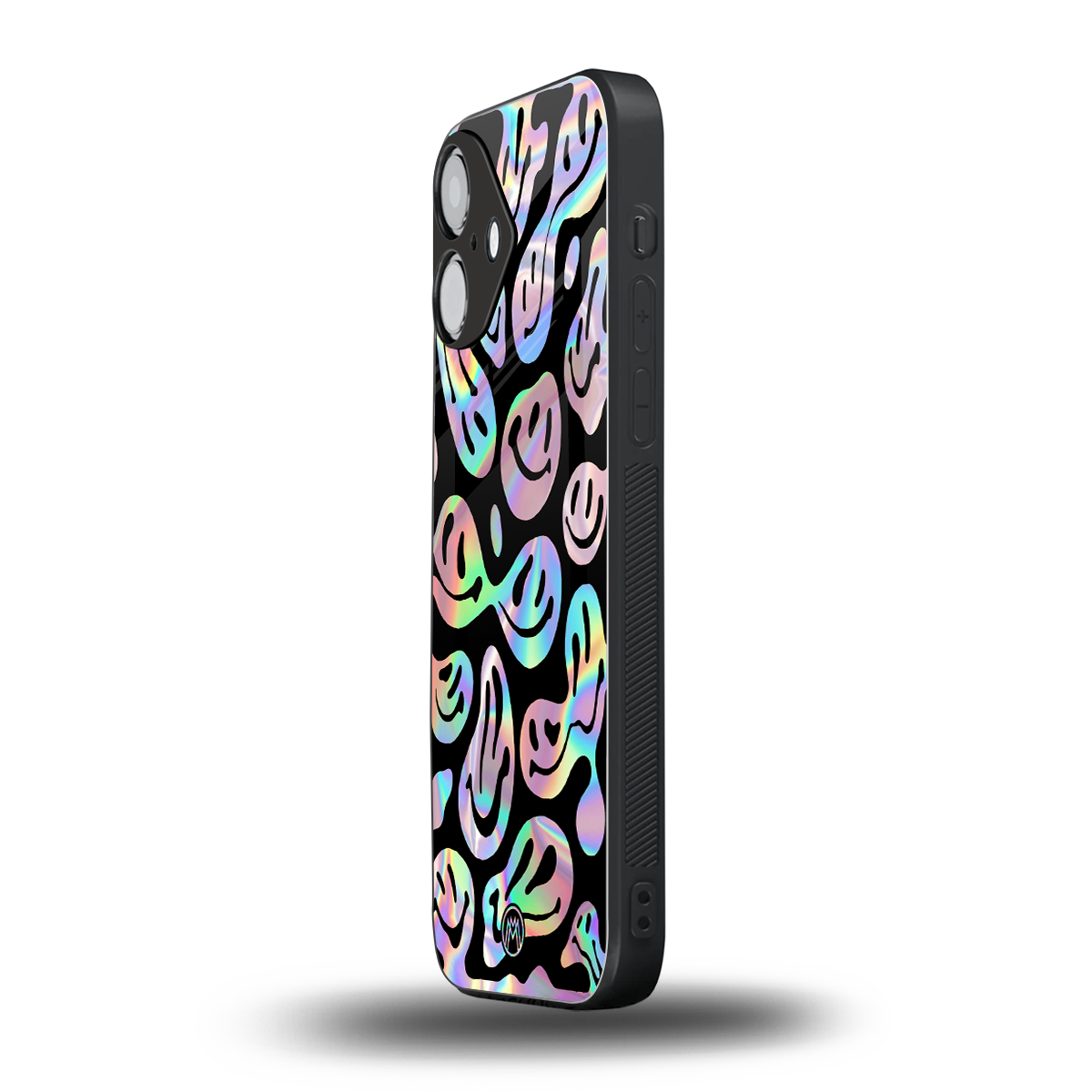 acid smiles chromatic edition back phone cover | glass case for iphone 16