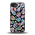 acid smiles chromatic edition back phone cover | glass case for iphone 16e