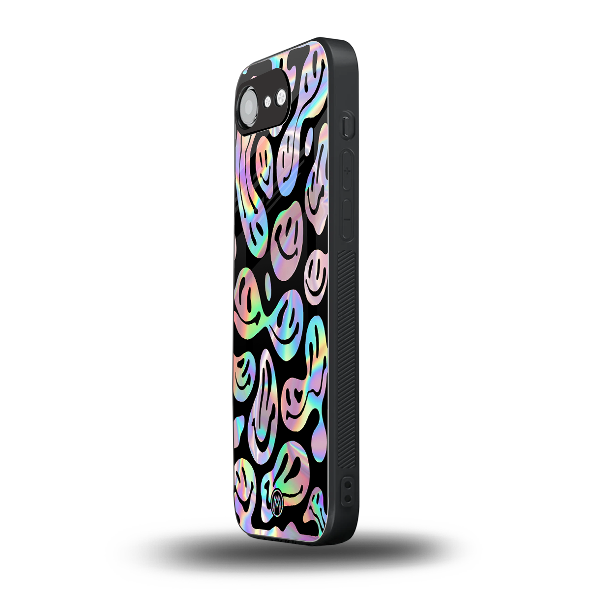 acid smiles chromatic edition back phone cover | glass case for iphone 16e