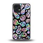 acid smiles chromatic edition back phone cover | glass case for nothing phone 1