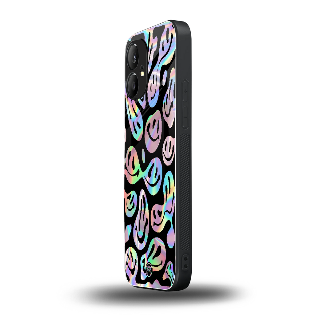 acid smiles chromatic edition back phone cover | glass case for nothing phone 1