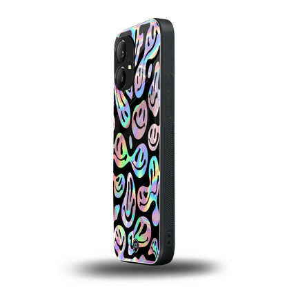 acid smiles chromatic edition back phone cover | glass case for nothing phone 1