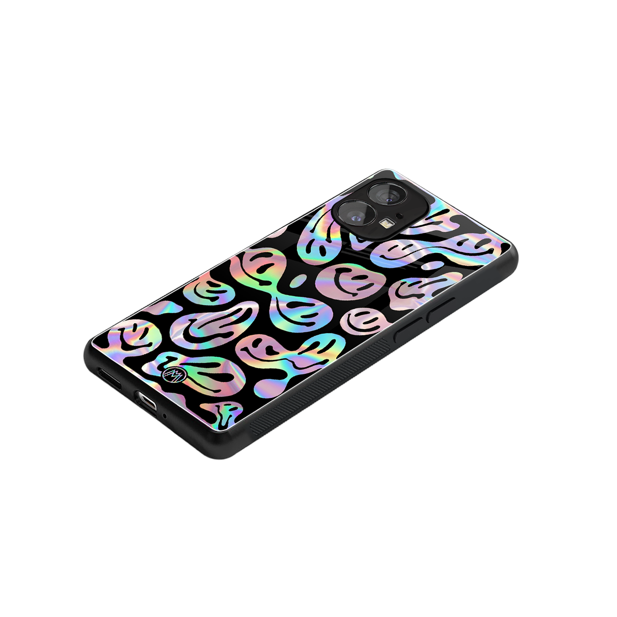 acid smiles chromatic edition back phone cover | glass case for nothing phone 1