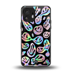 acid smiles chromatic edition back phone cover | glass case for nothing phone 2