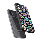 acid smiles chromatic edition back phone cover | glass case for nothing phone 2