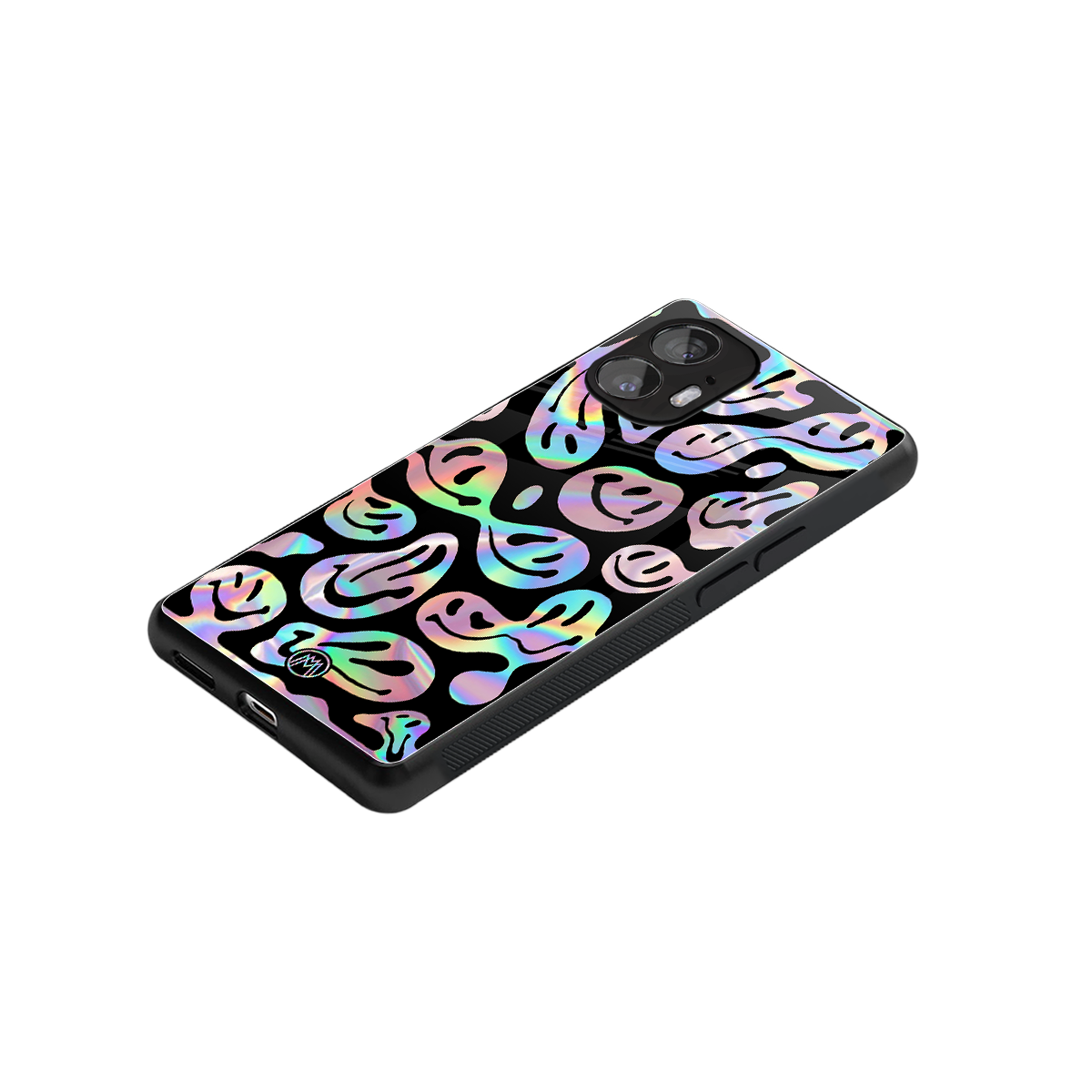 acid smiles chromatic edition back phone cover | glass case for nothing phone 2