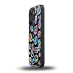 acid smiles chromatic edition back phone cover | glass case for oneplus nord 3