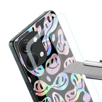 acid smiles chromatic edition back phone cover | glass case for oneplus nord 3