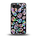 acid smiles chromatic edition back phone cover | glass case for oneplus nord 4