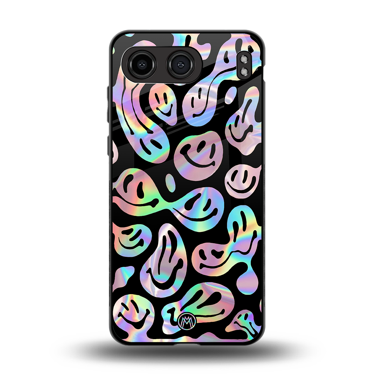 acid smiles chromatic edition back phone cover | glass case for oneplus nord 4