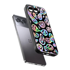 acid smiles chromatic edition back phone cover | glass case for oneplus nord 4