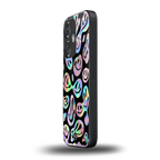 acid smiles chromatic edition back phone cover | glass case for oneplus nord ce 3