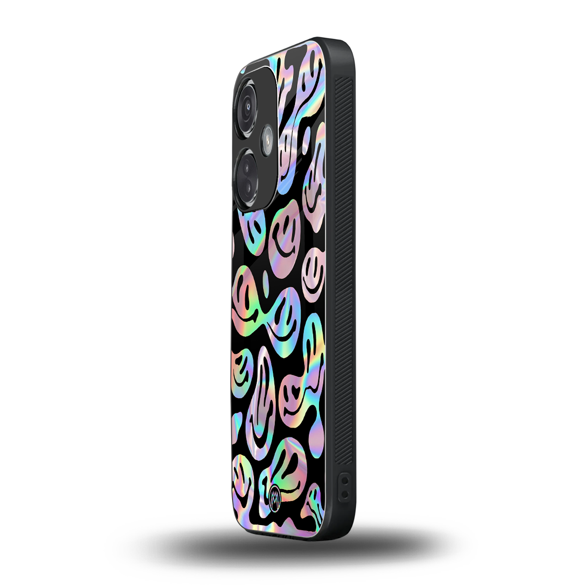 acid smiles chromatic edition back phone cover | glass case for oneplus nord ce 3