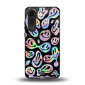 acid smiles chromatic edition back phone cover | glass case for oneplus nord ce 4 lite