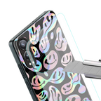 acid smiles chromatic edition back phone cover | glass case for oneplus nord ce 4 lite
