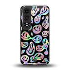 acid smiles chromatic edition back phone cover | glass case for oneplus nord ce 4