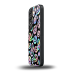 acid smiles chromatic edition back phone cover | glass case for oneplus nord ce 4