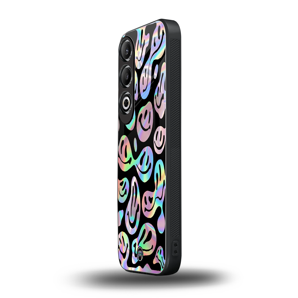 acid smiles chromatic edition back phone cover | glass case for oneplus nord ce 4